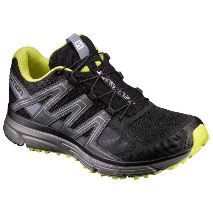 Salomon Israel X-MISSION 3 - Mens Trail Running Shoes - Black/Silver (VGER-62948)